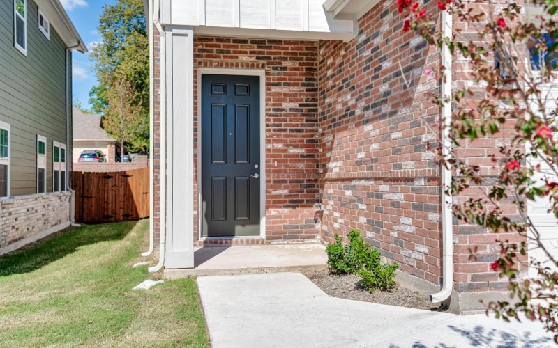 Front door of Single-Family Rental